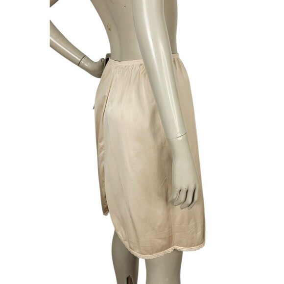 Vintage Vanity Fair Beige Half-Slip Skirt Lace Trim Med 20" NEW Deadstock NOS - Picture 7 of 8